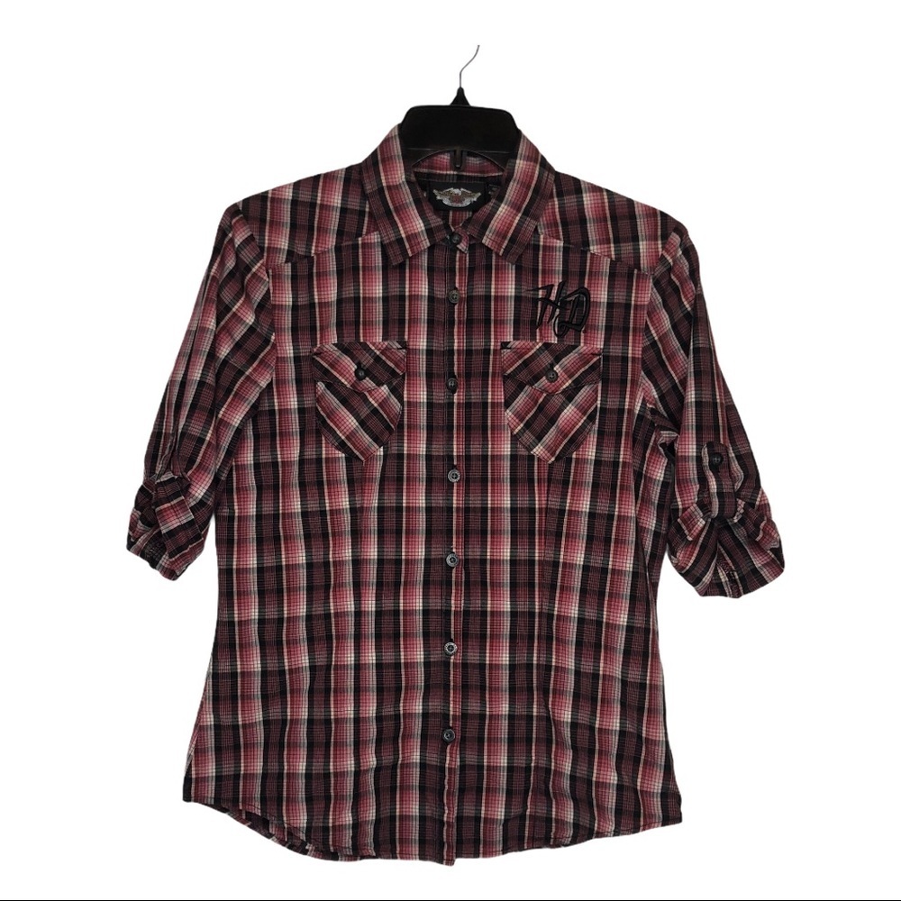 Harley Davidson Button Down Flannel Size Small